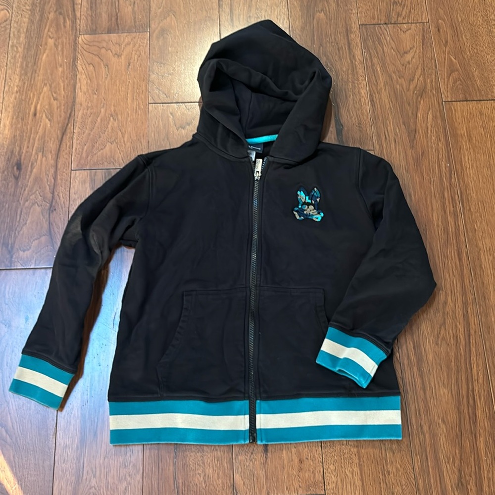 Kids Black and Teal Hoodie